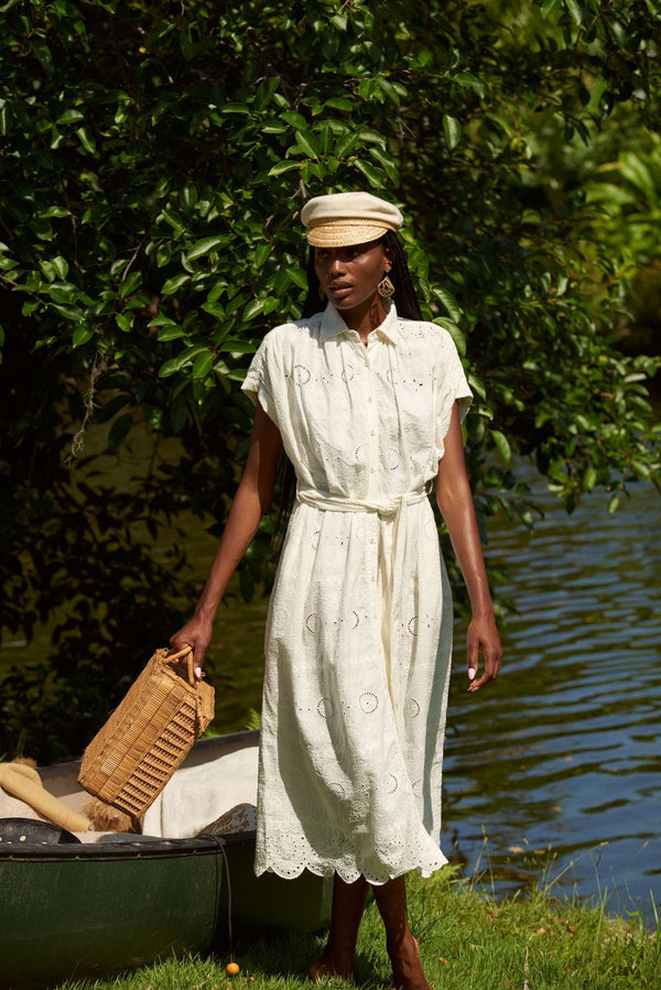 Valerie Kaftan Eyelet Gardenia (Final Sale)*