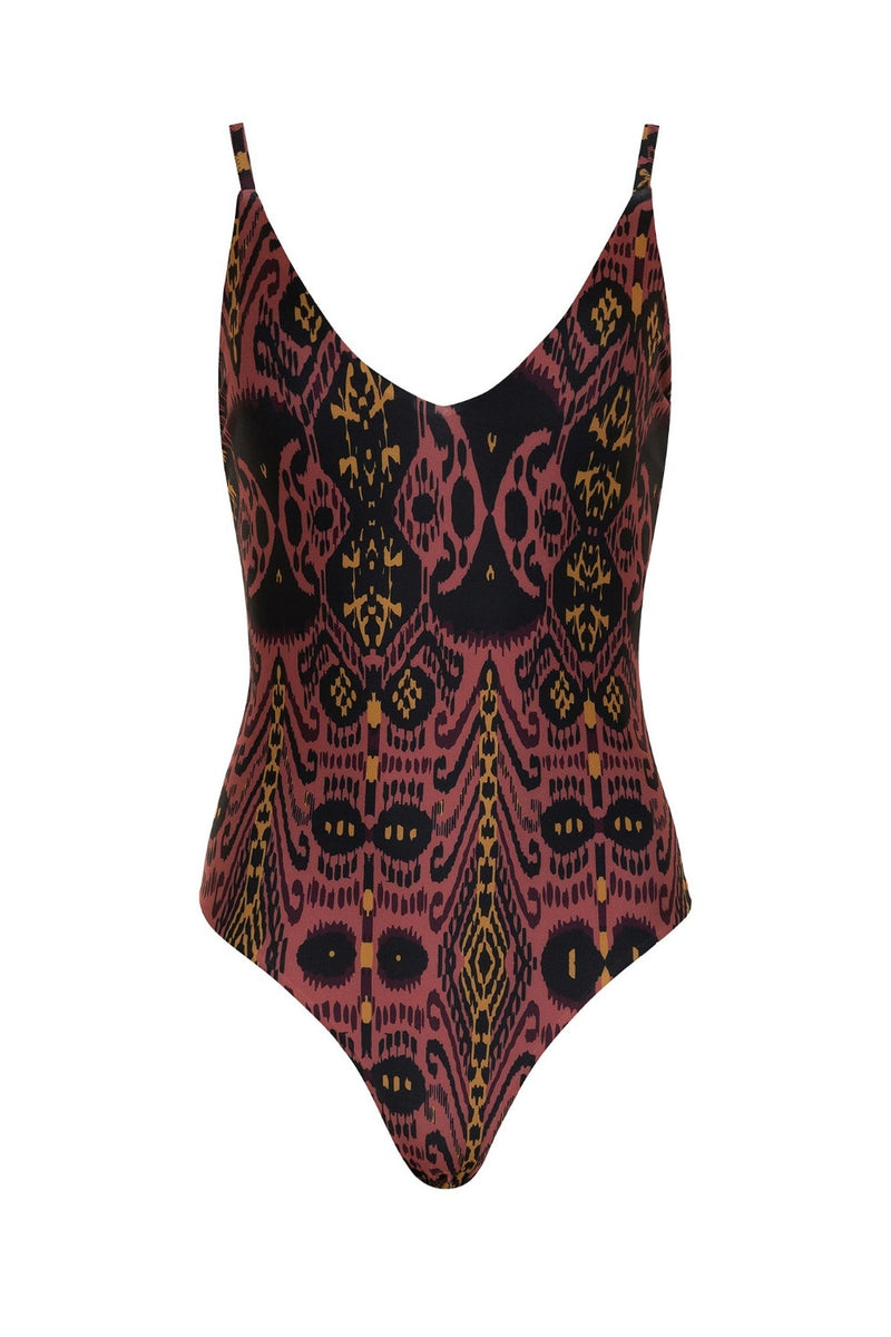 CAROLINA K Marieta One Piece Ikat Terracotta WOMEN'S SWIMWEAR