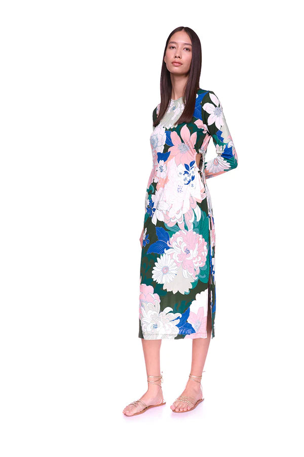 Celeste Dress Green Retro Dahlia