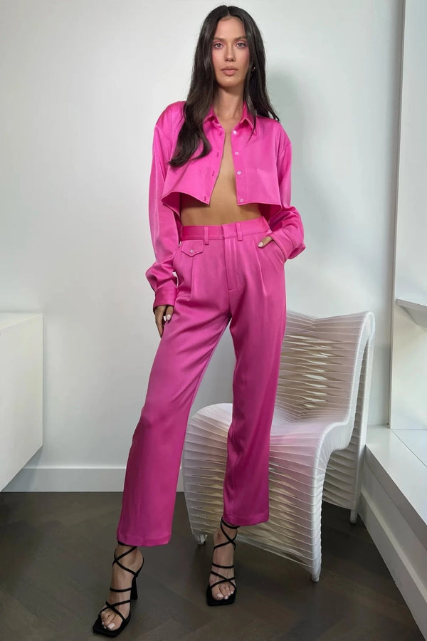 Colette Crop Top Fuchsia