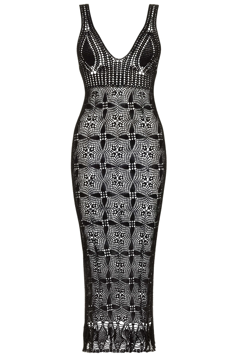 Crochet Dress Black