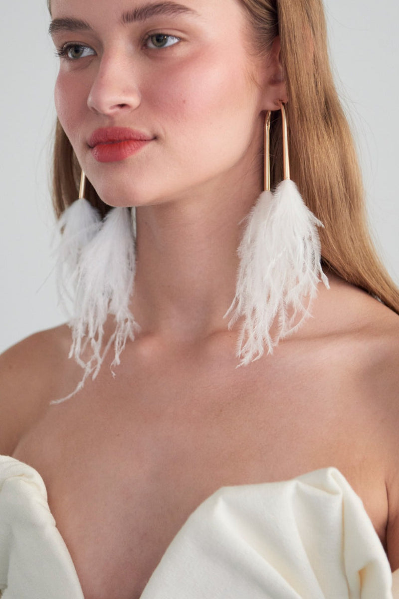 Meta Feather Earrings