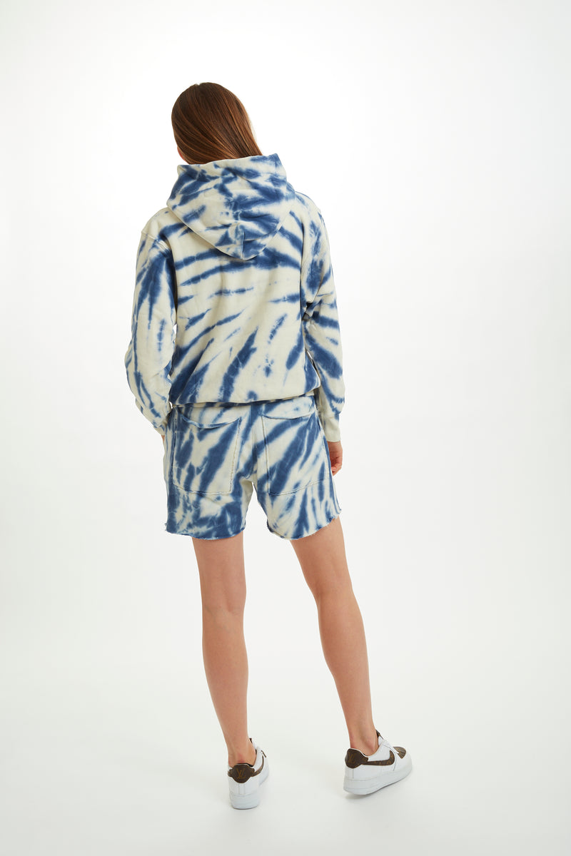 Vintage Texture Fleece Cropped Hoodie