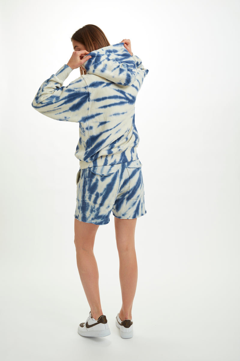 Vintage Texture Fleece Cropped Hoodie