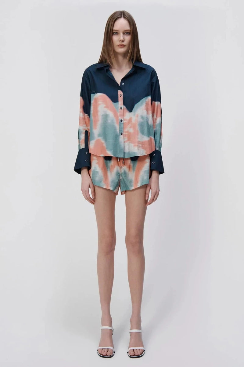 Daria Printed Cotton Poplin Shorts