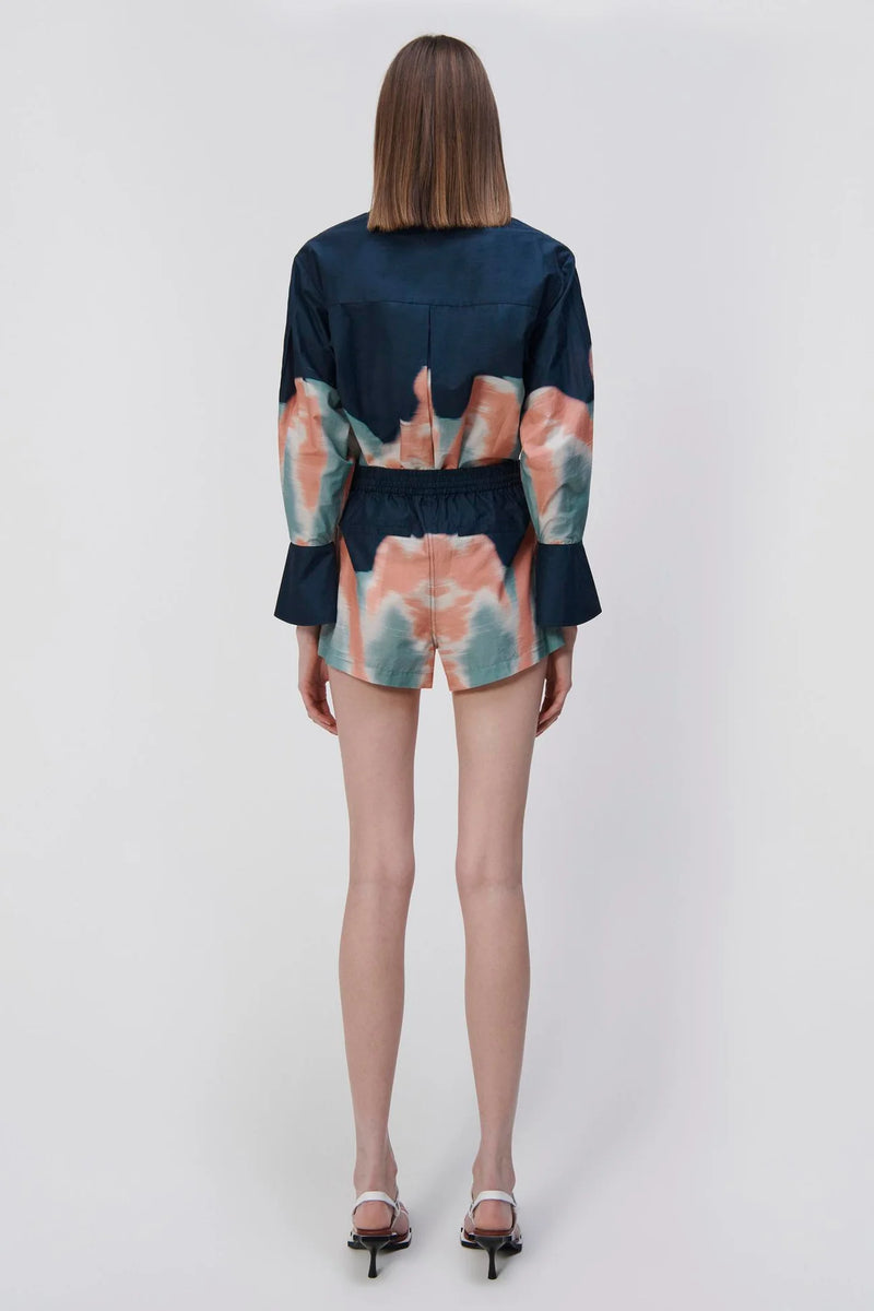 Daria Printed Cotton Poplin Shorts