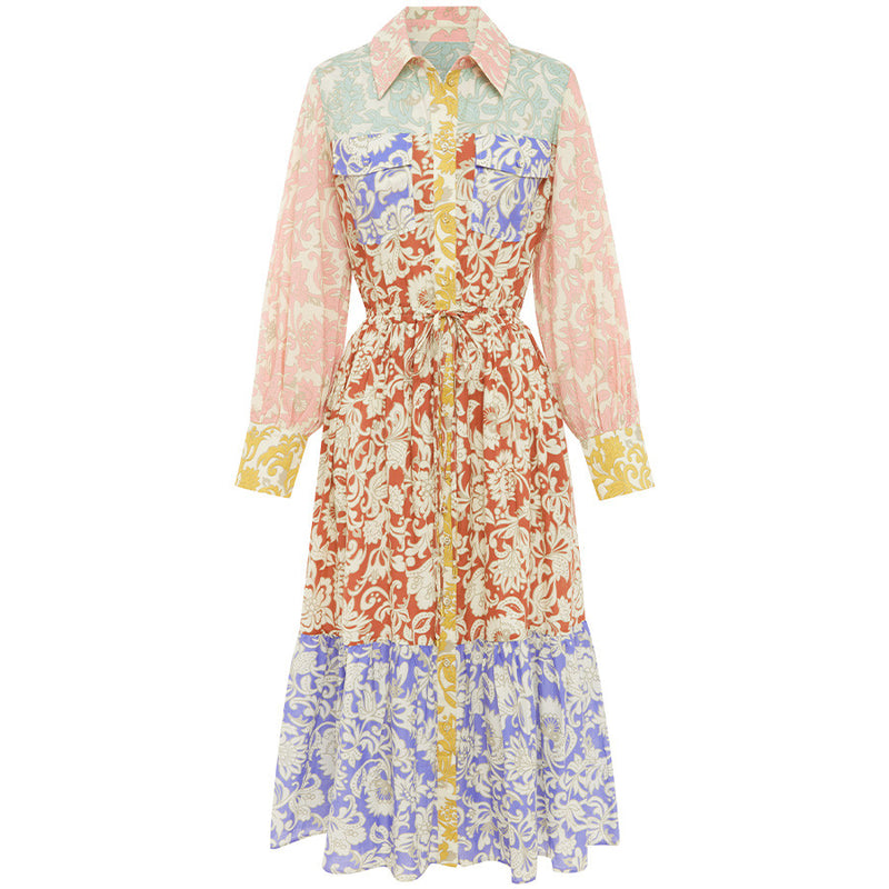 Folk Spliced Capri Maxi