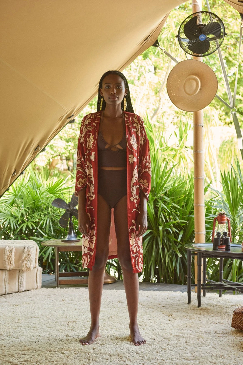 Eros Coat Scroll Red