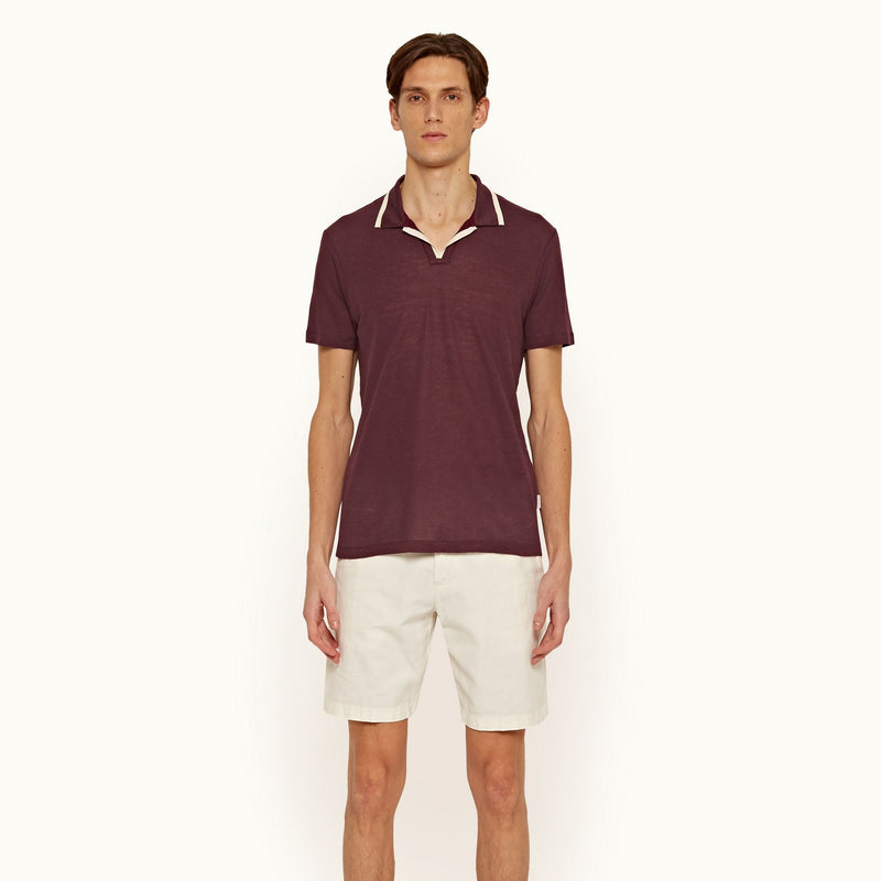 ORLEBAR BROWN Felix Linen Polo MEN'S TOPS