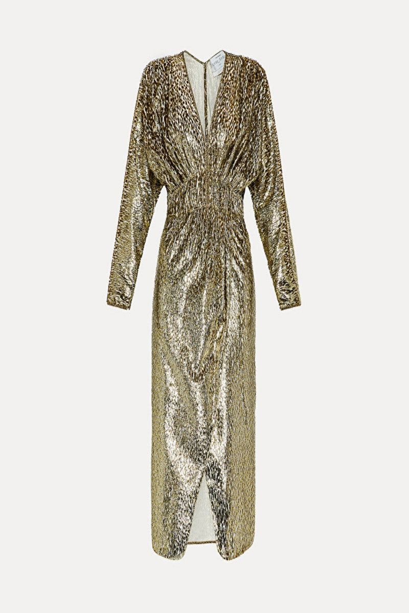FORTE FORTE Encanto Lurex Fil Coupe Velvet Dress WOMEN'S DRESSES