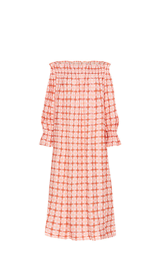 EPHEMERA Terracotta Wave Garland Mini Dress WOMEN'S DRESSES