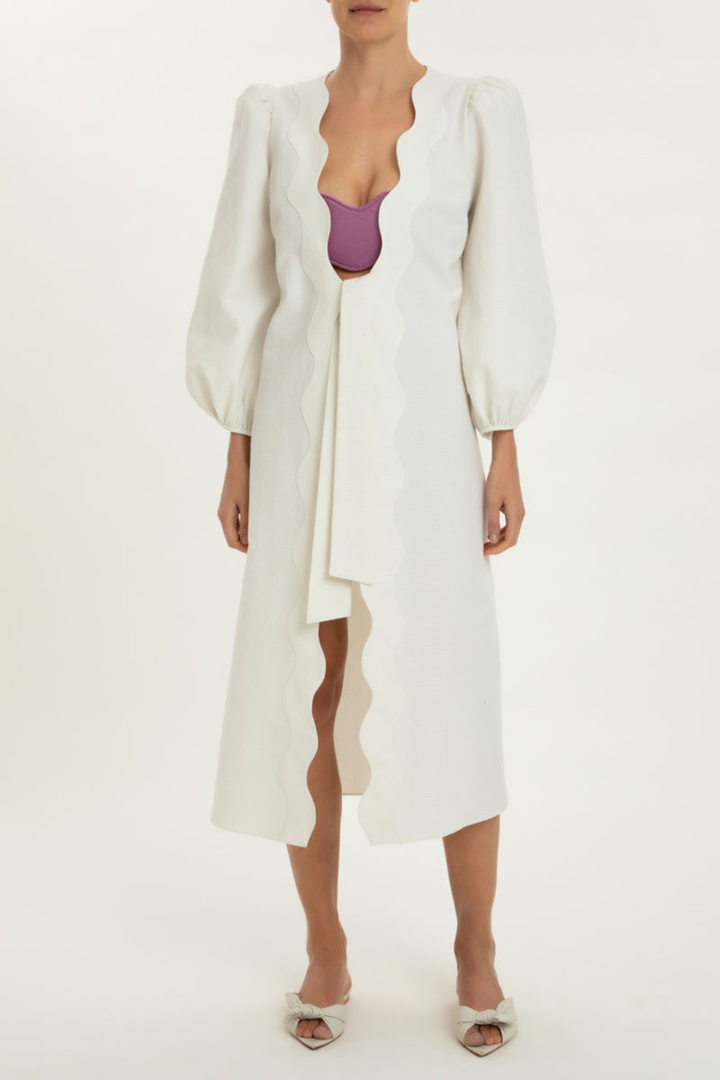 Moves Puff Sleeve Midi Robe