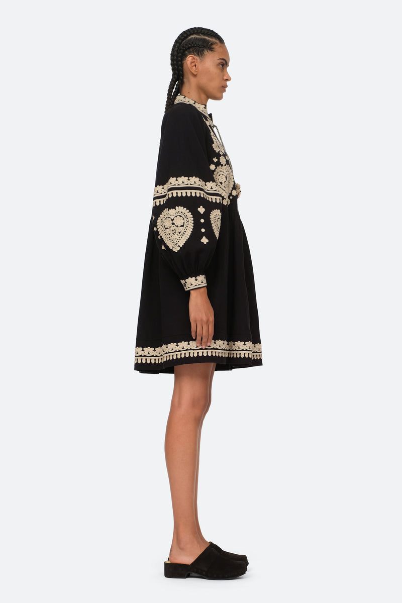 Holly Soutache Long Sleeve Dress