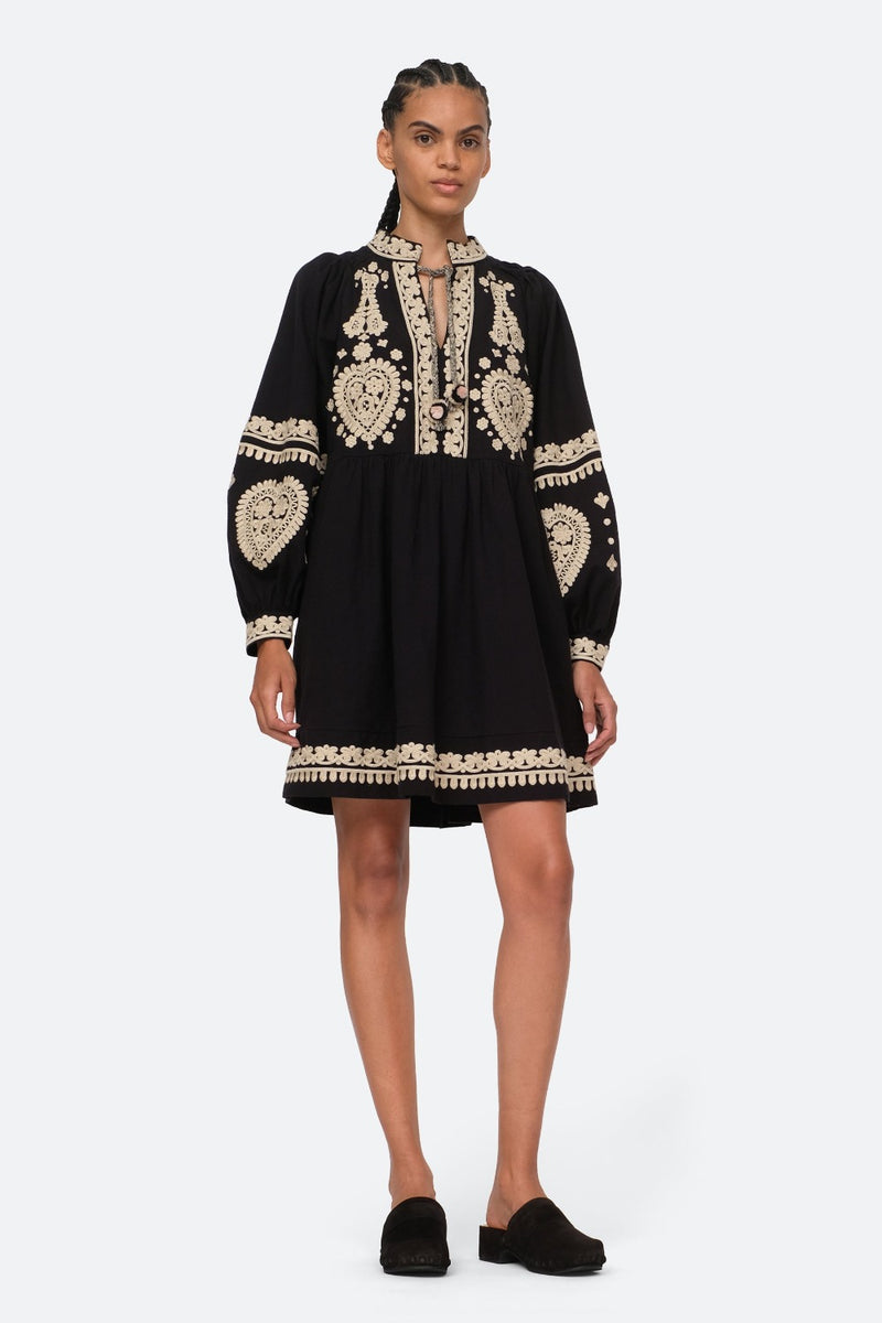 Holly Soutache Long Sleeve Dress