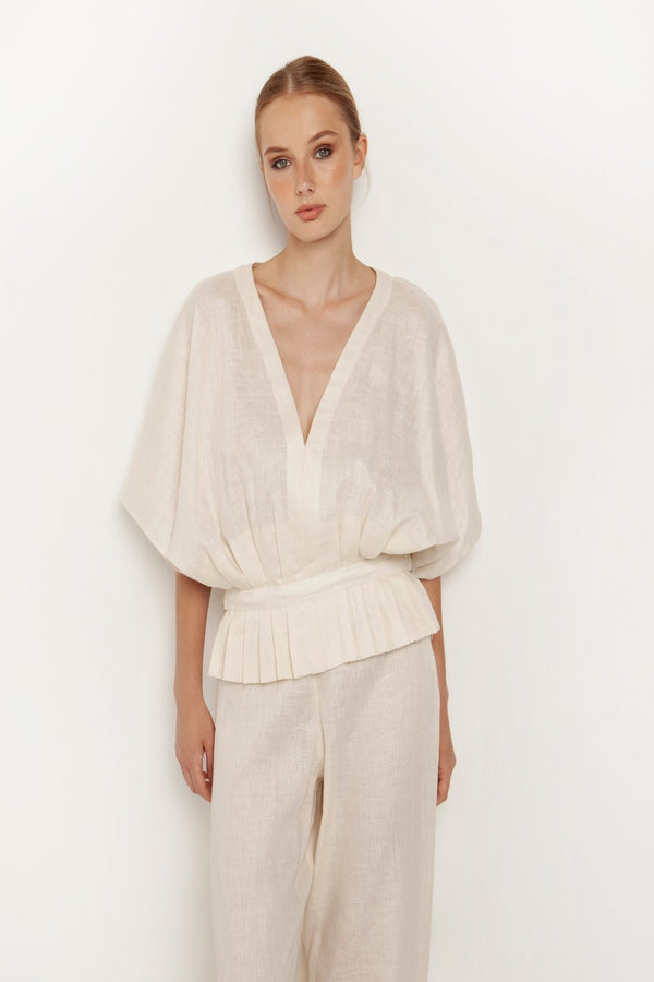 GREEK ARCHAIC KORI Pleats Top WOMEN'S TOPS