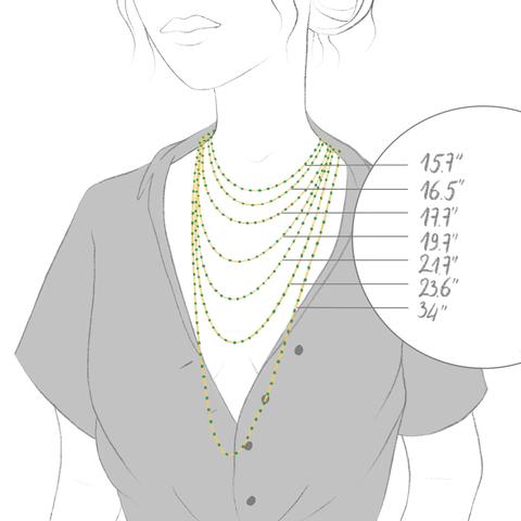 GIGI CLOZEAU Jade Necklace 19.7" JEWELRY