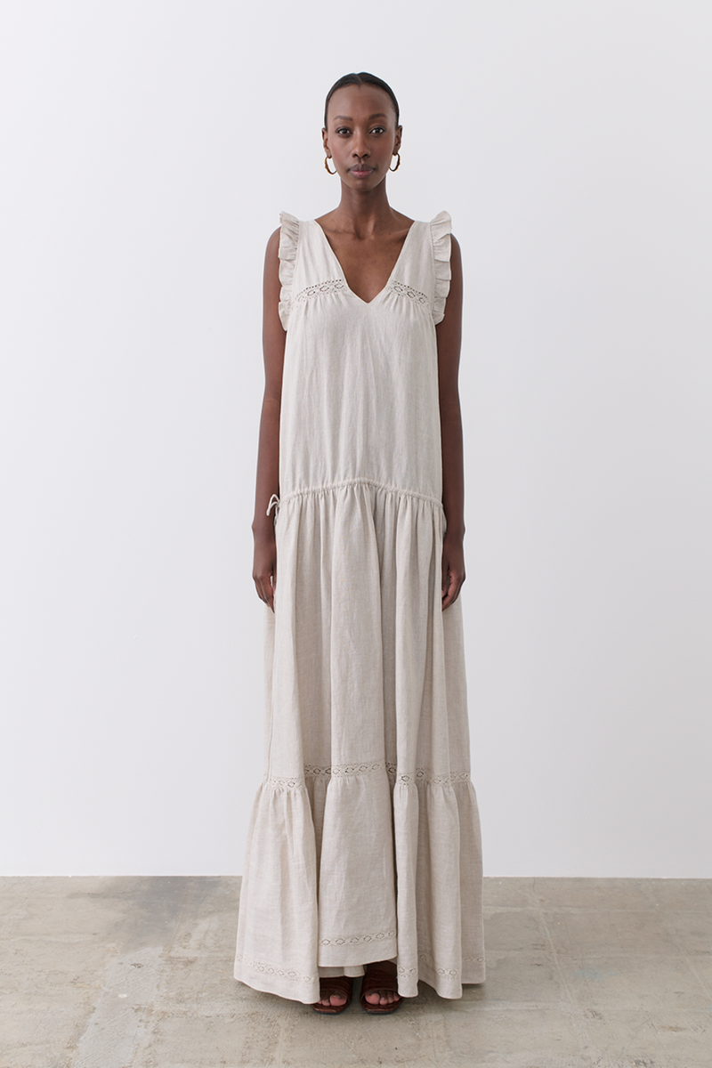 JOSLIN Gracie Linen Maxi Dress WOMEN'S DRESSES