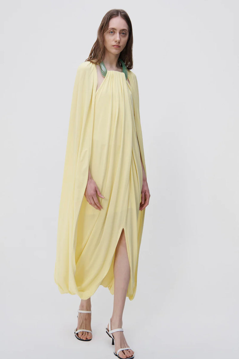Jacky Draped Jersey Halter Dress