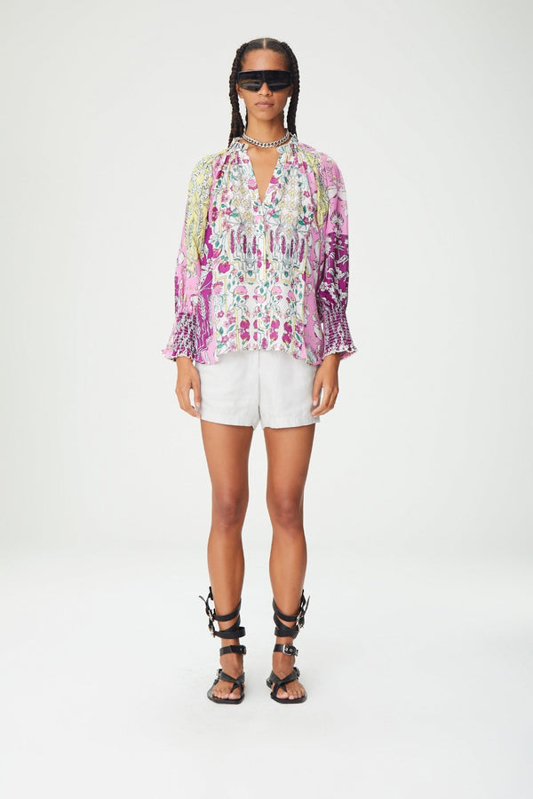 MARIA CHER Bariloche Julieta Blouse WOMEN'S TOPS Faena, Curio, Miami, Summer Collection