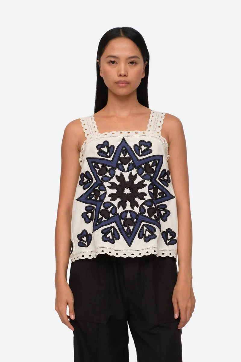 SEA Kaia Kaleidoscope Applique Tank Top WOMEN'S TANKS