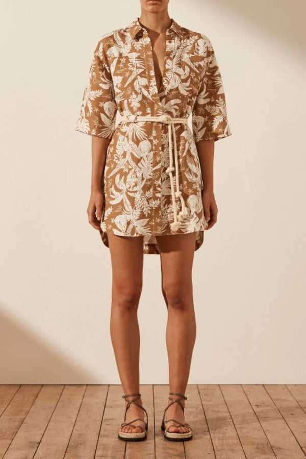 Kiana SS Oversized Shirt Dress