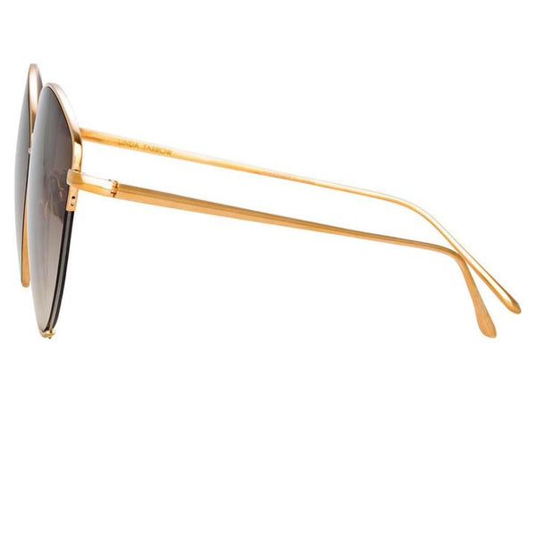 LINDA FARROW Salem Aviator Black Sunglasses SUNGLASSES
