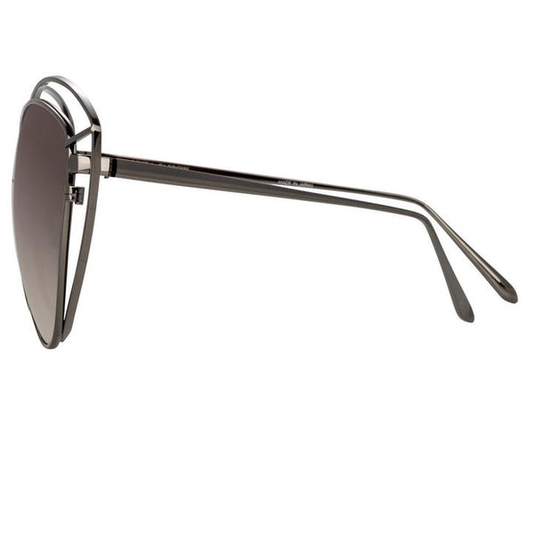 LINDA FARROW Bianca Round Orange Sunglasses SUNGLASSES