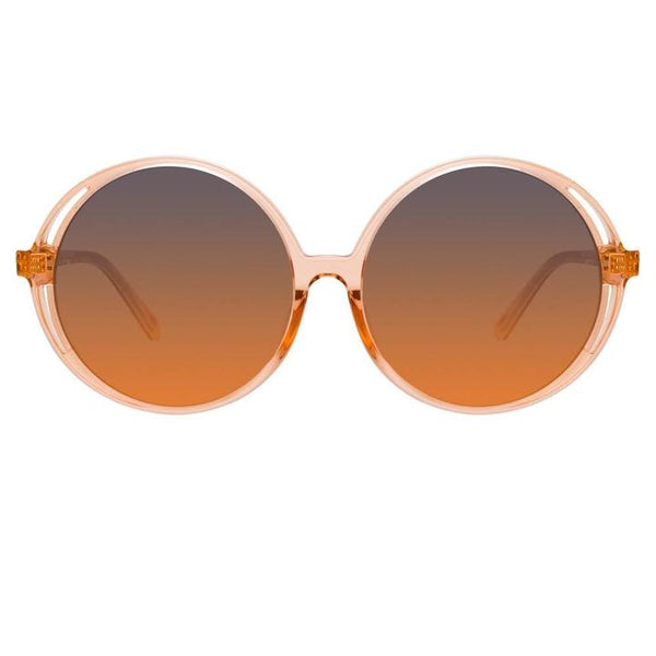 LINDA FARROW Bianca Round Orange Sunglasses SUNGLASSES