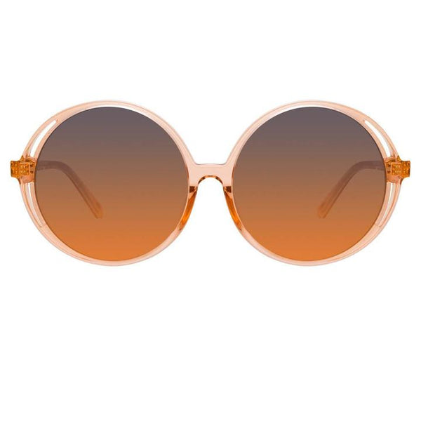 LINDA FARROW Bianca Round Orange Sunglasses SUNGLASSES