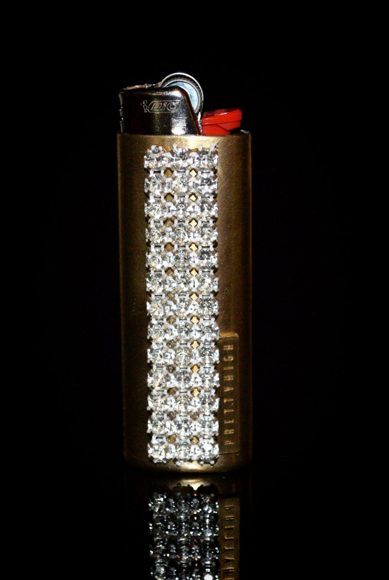 PRETTYHIGH Light-It-Up Brass Lighter Case - Crystal Clear ACCESSORIES