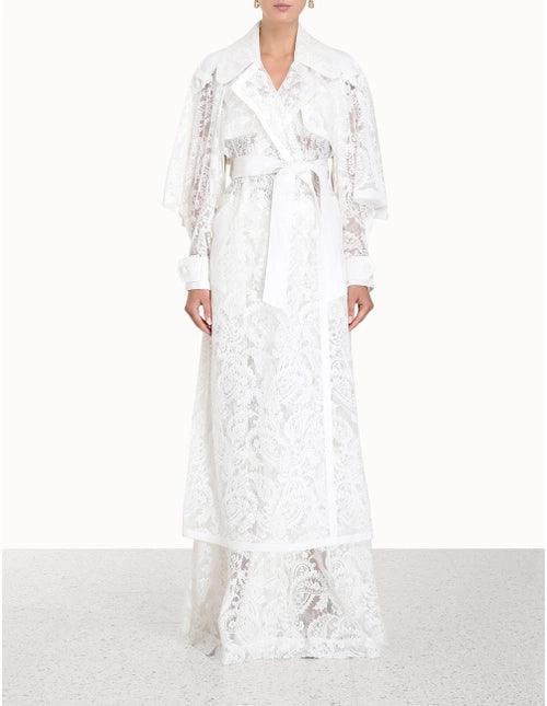 Wonderland Lace Trench Coat