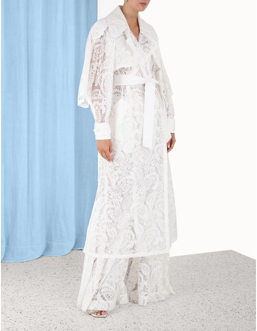 Wonderland Lace Trench Coat