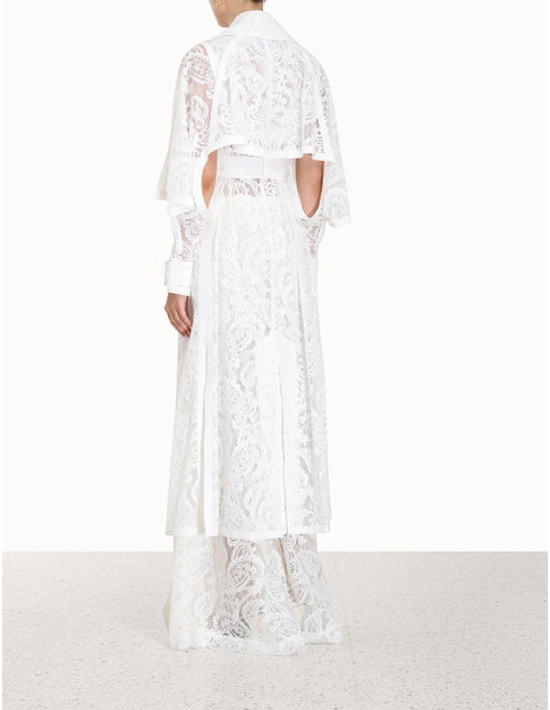 Wonderland Lace Trench Coat