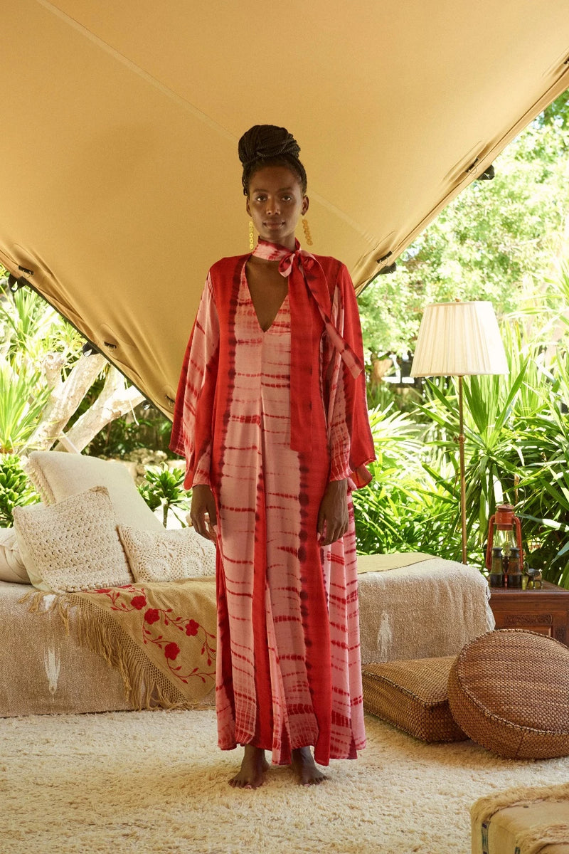 Lena Kaftan Tie Dye Rose