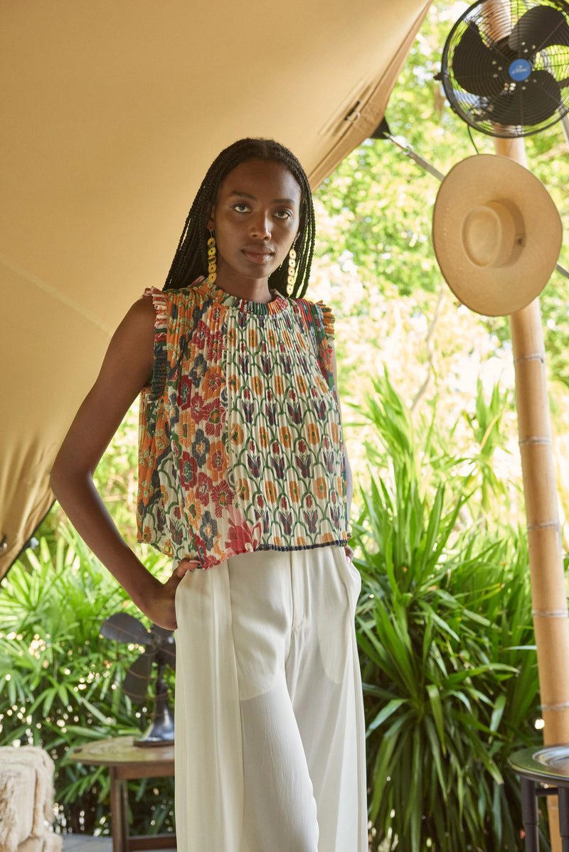 Lisa Pleated Blouse