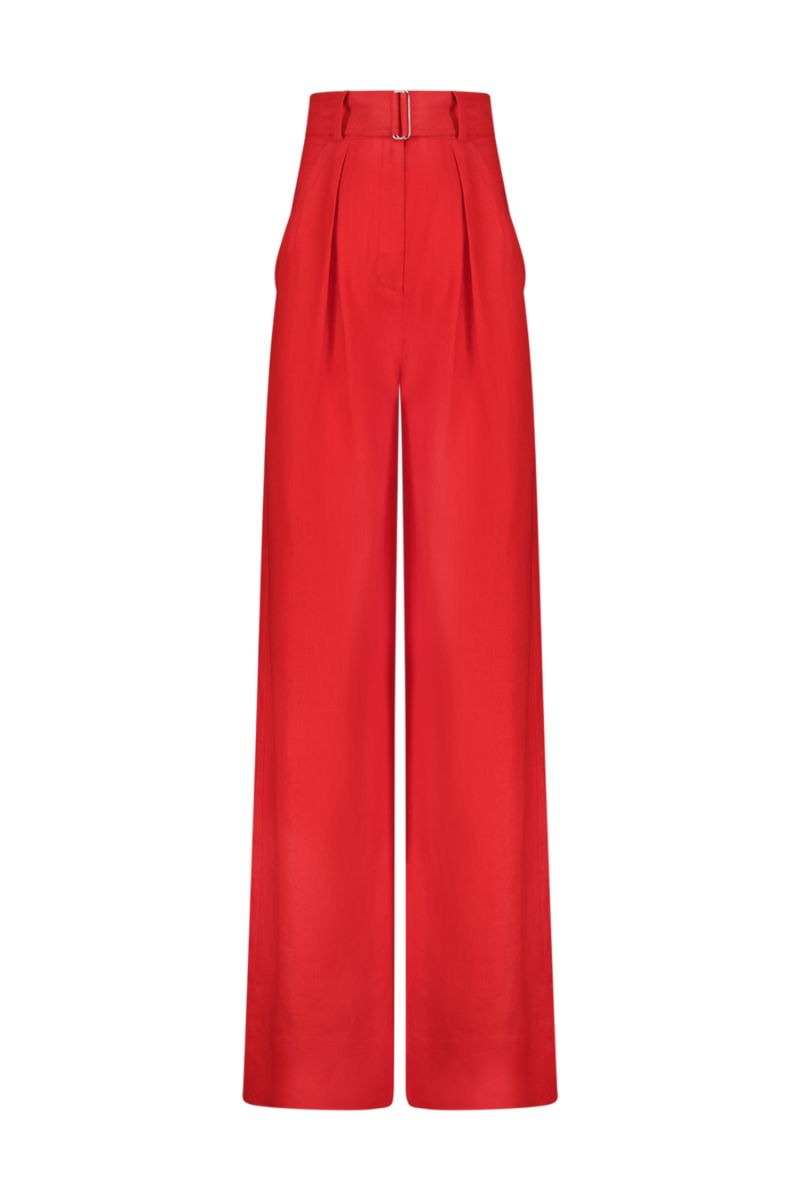 MATTHEW BRUCH Wide Leg Pleated Pant WOMEN'S PANTS