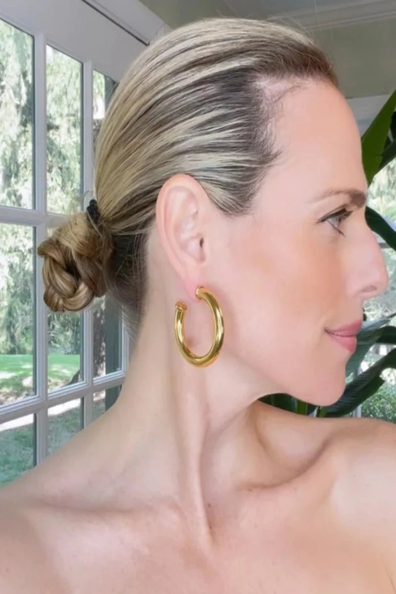 CHRISTINA CARUSO Medium Hoop Earrings JEWELRY