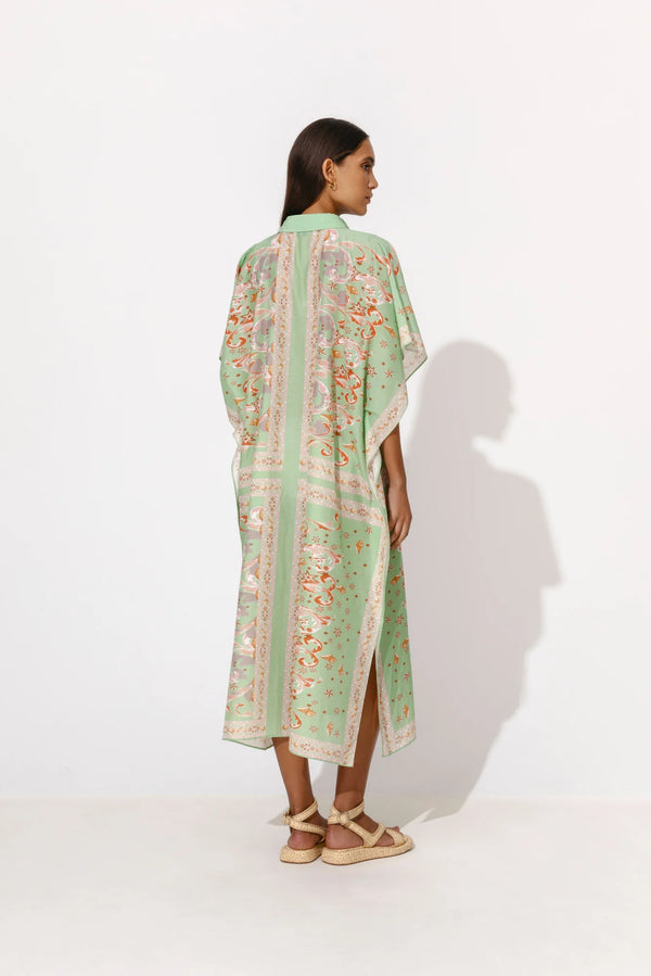 Minella Silk Kaftan Pastel Shells