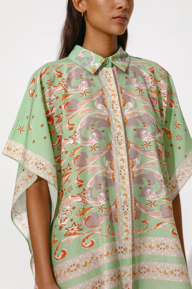 Minella Silk Kaftan Pastel Shells