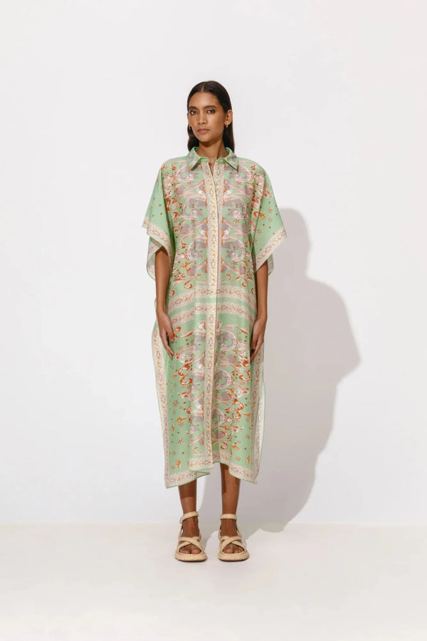 Minella Silk Kaftan Pastel Shells