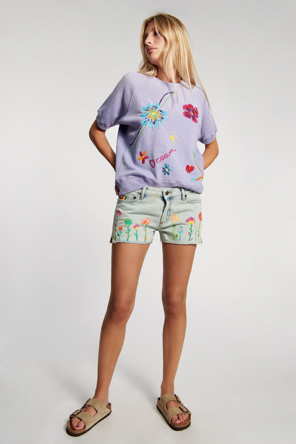 MIRA MIKATI Floral Embroidered Short WOMEN'S SHORTS