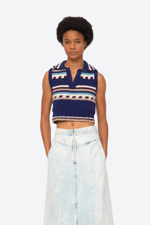 SEA Sutton Crochet Vest 