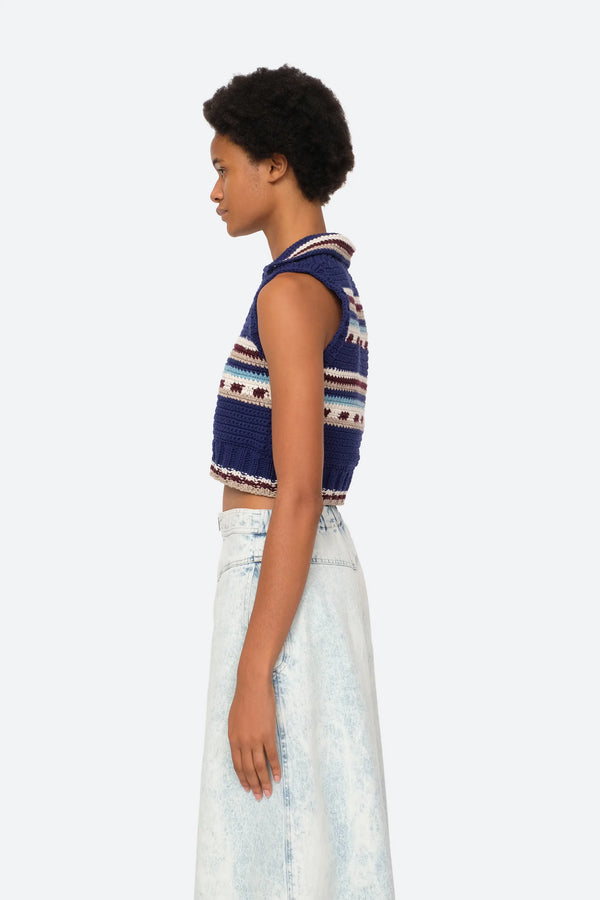 Sutton Crochet Vest