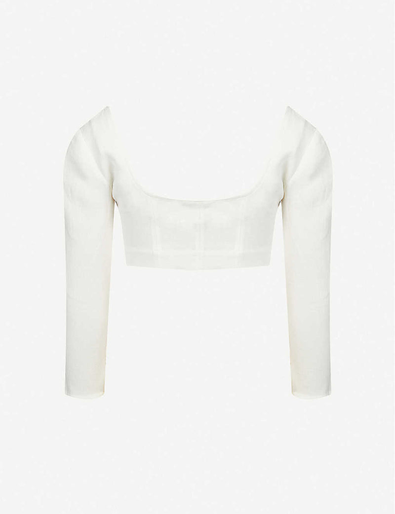 Jazirat Linen Crop Top