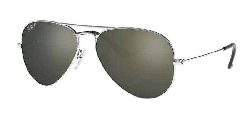 RAY-BAN Aviator Large Metal Silver-Grey Mirror SUNGLASSES