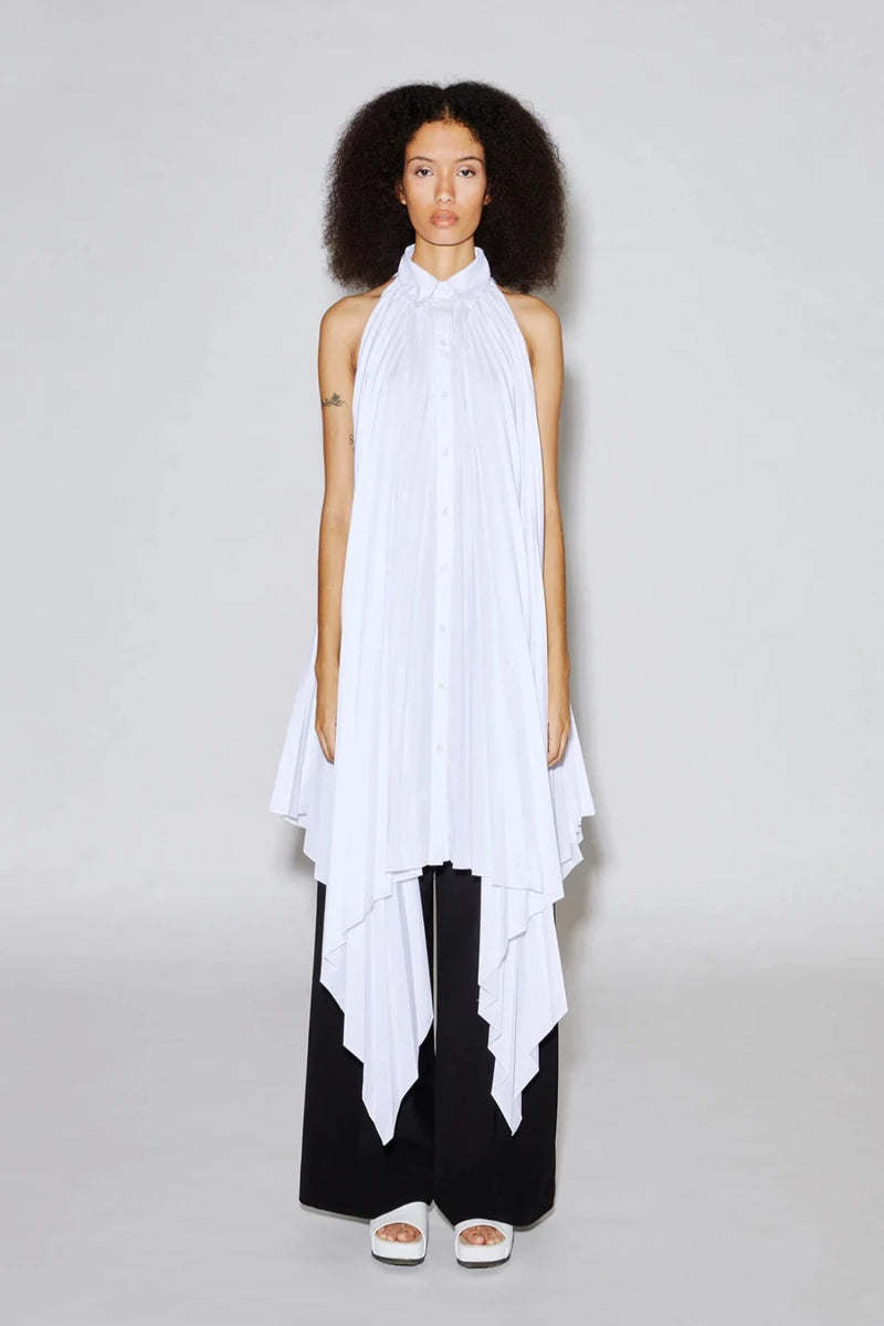 ROSETTA GETTY Pleated Shirtdress WOMEN'S DRESSES