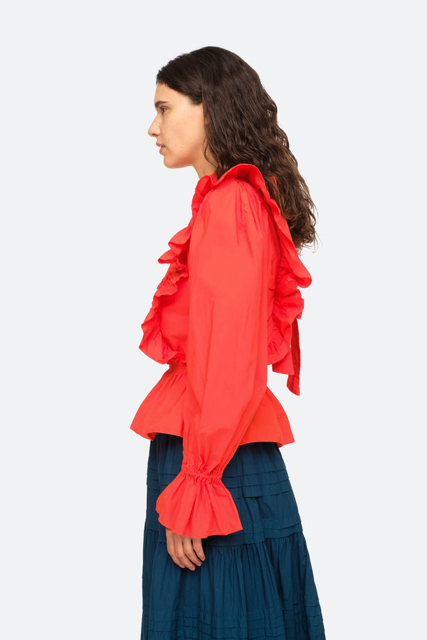 Gaia Solid Cotton L-S Backless Top