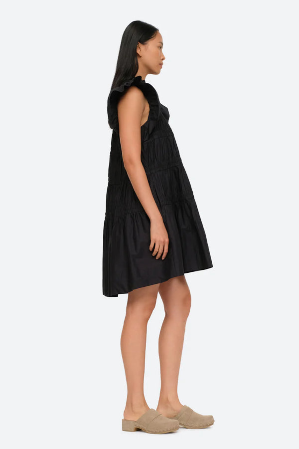 Steph Cotton Flutter Sleeve Tunic Dress
