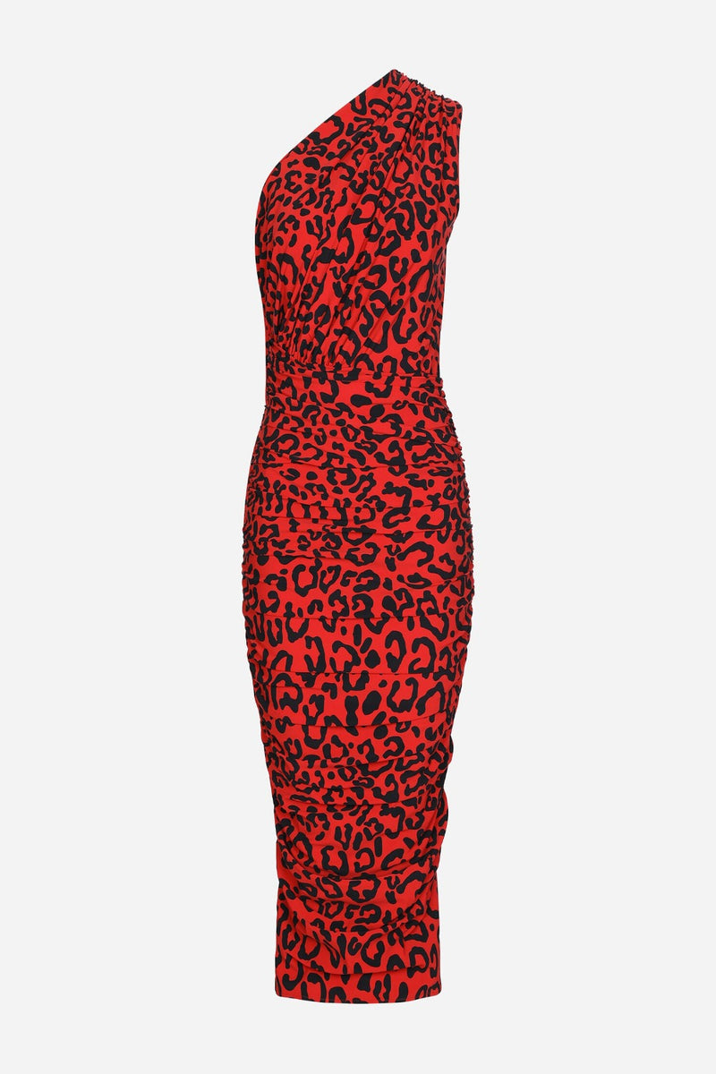 DOLCE & GABBANA Leopard Print Jersey Dress WOMEN'S DRESSES