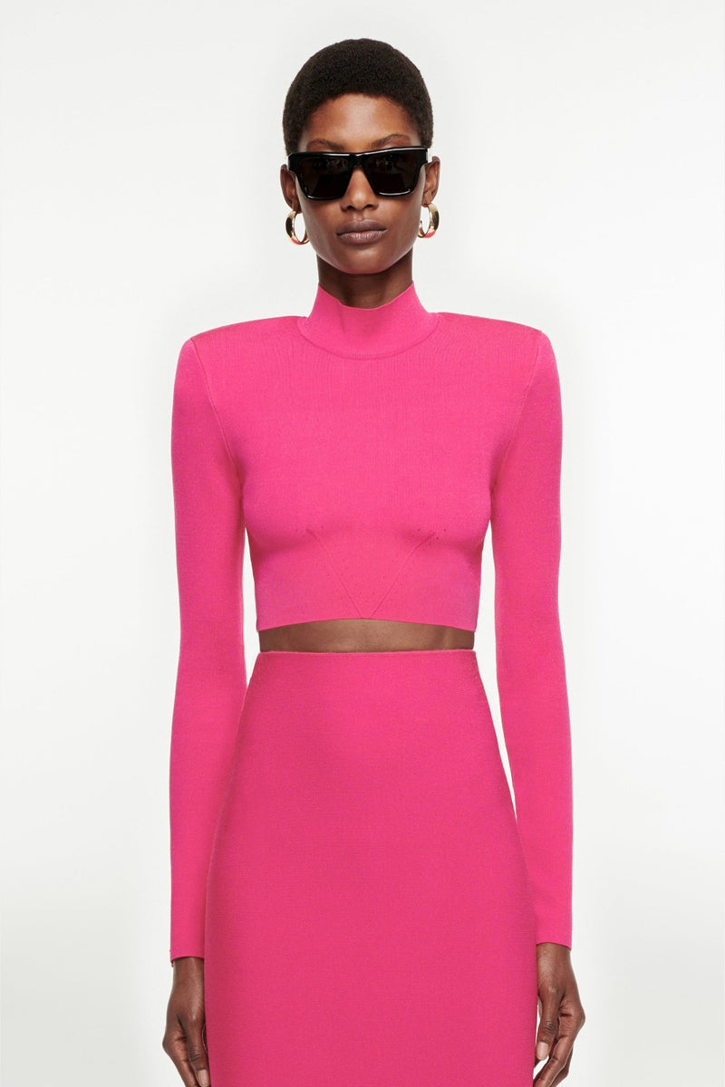 ROLAND MOURET Cropped Knit Top WOMEN'S TOPS